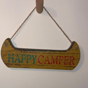 Rustic Happy Camper Wall Sign